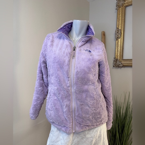 The North Face Mossbud Swirl Reversible Jacket iStarry Purple Scatter Small - Picture 2 of 6